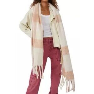 Free People Piper Plaid Recycled Blend Blanket Scarf